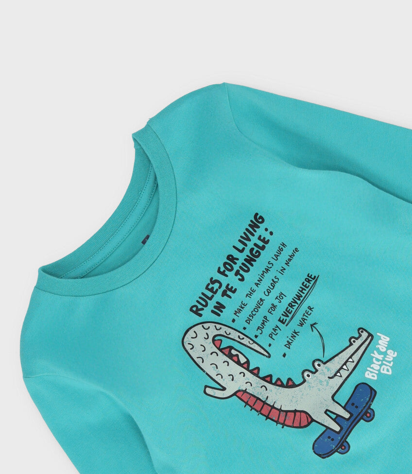 Polera niño jungle 2 años / Menta