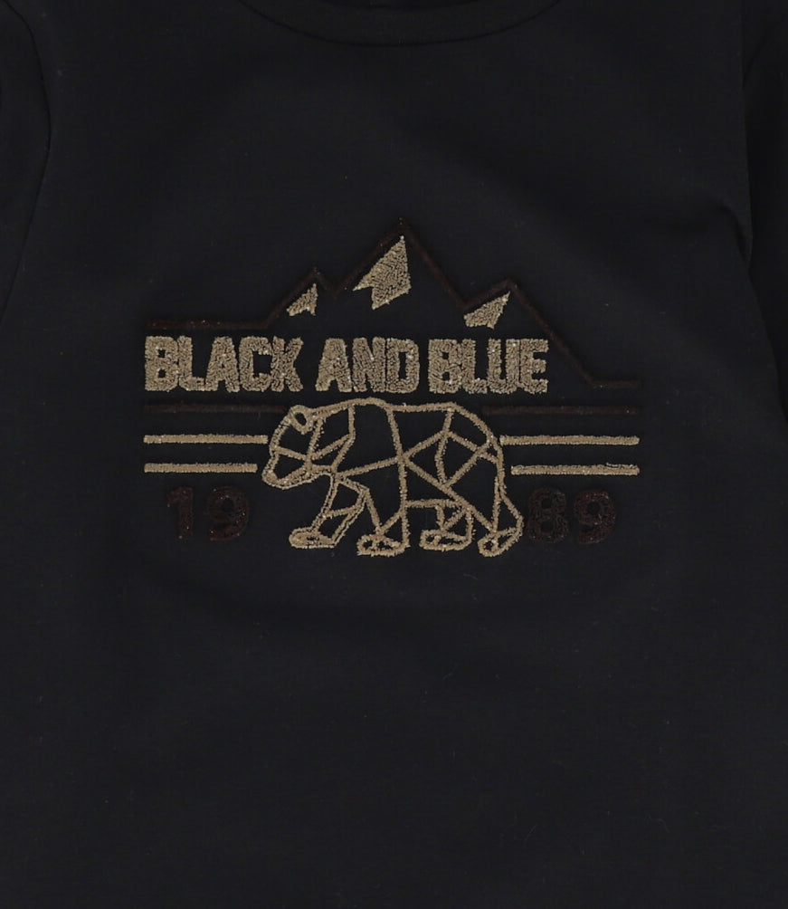Polera niño con diseño 2 años / Negro