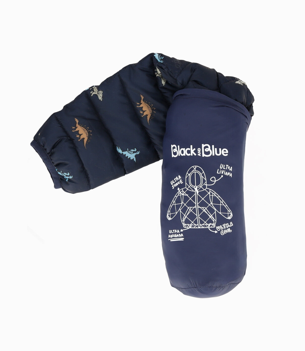Parka niño con dinosaurios 2 años / Azul Marino