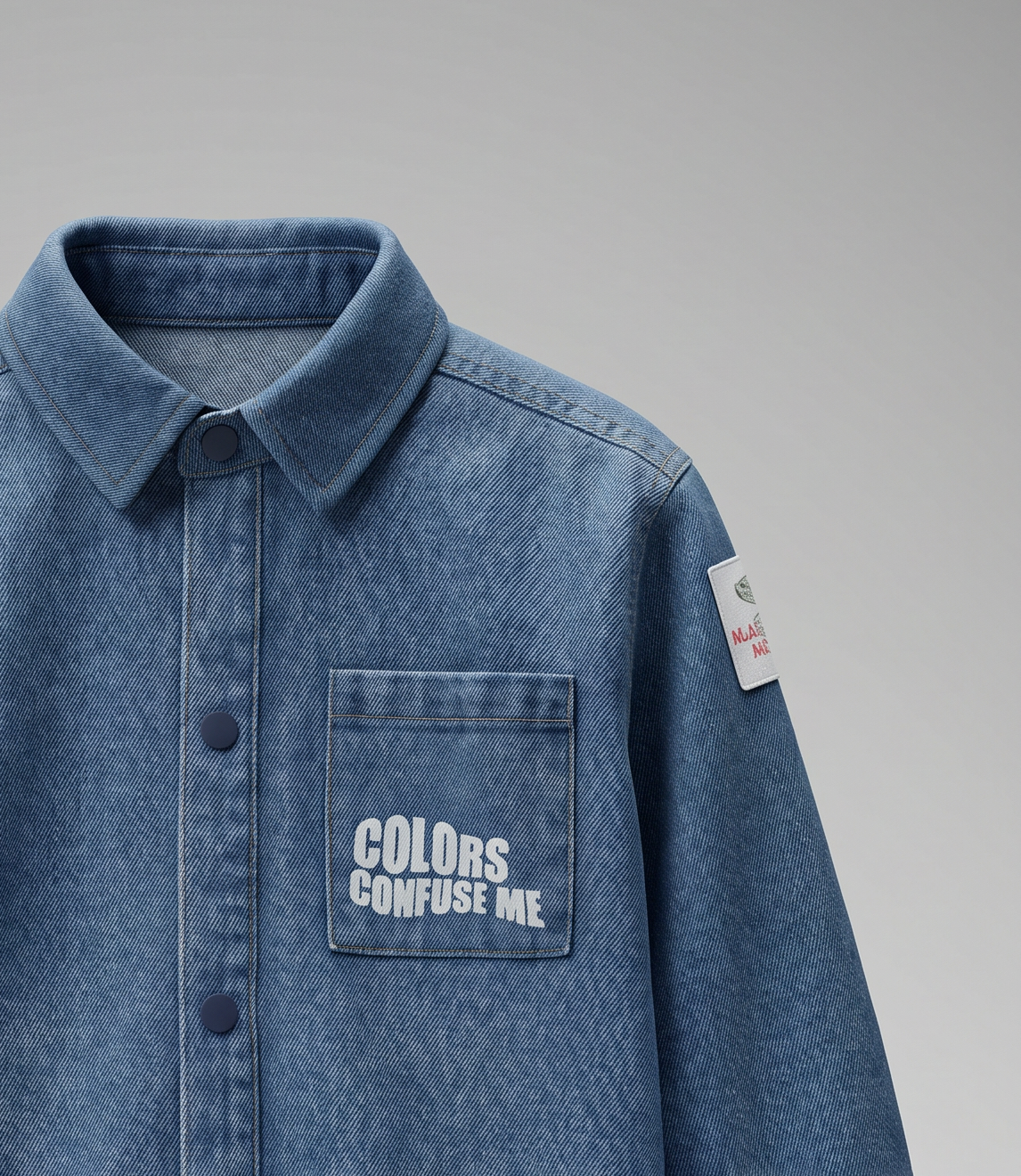 Camisa niño de denim 2 años / Azul Marino
