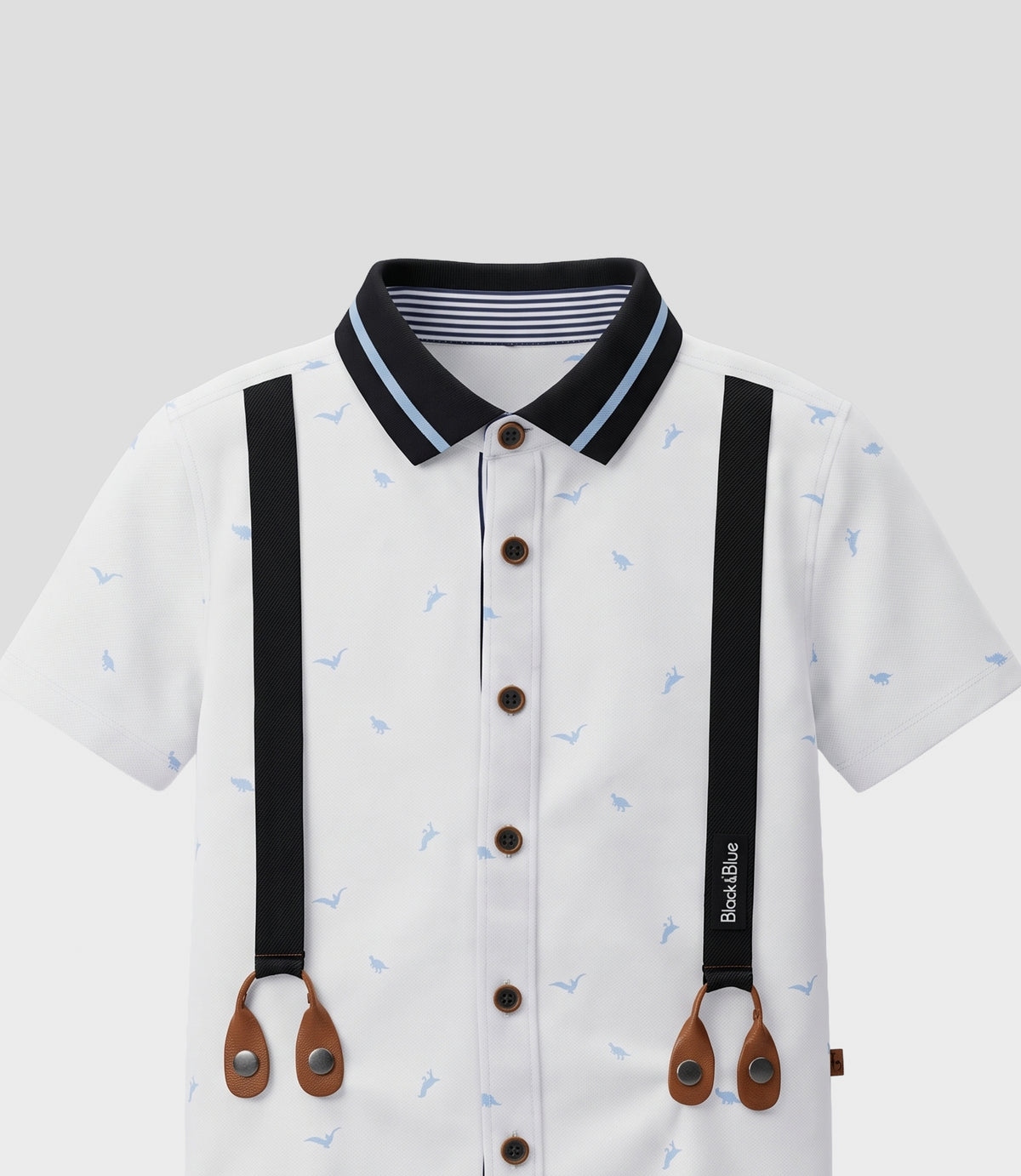 Camisa niño con suspensores 2 años / Blanco
