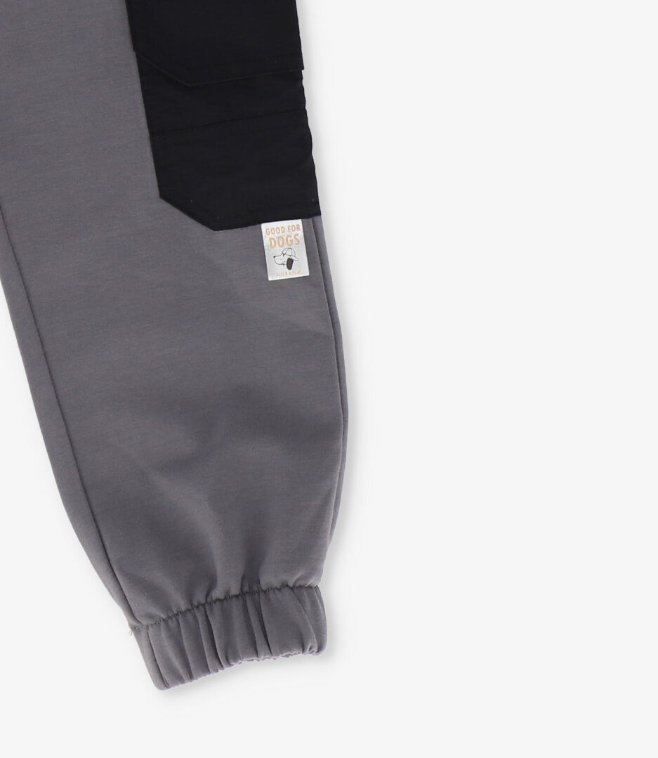 Pantalón de buzo niño cargo 2 años / Gris