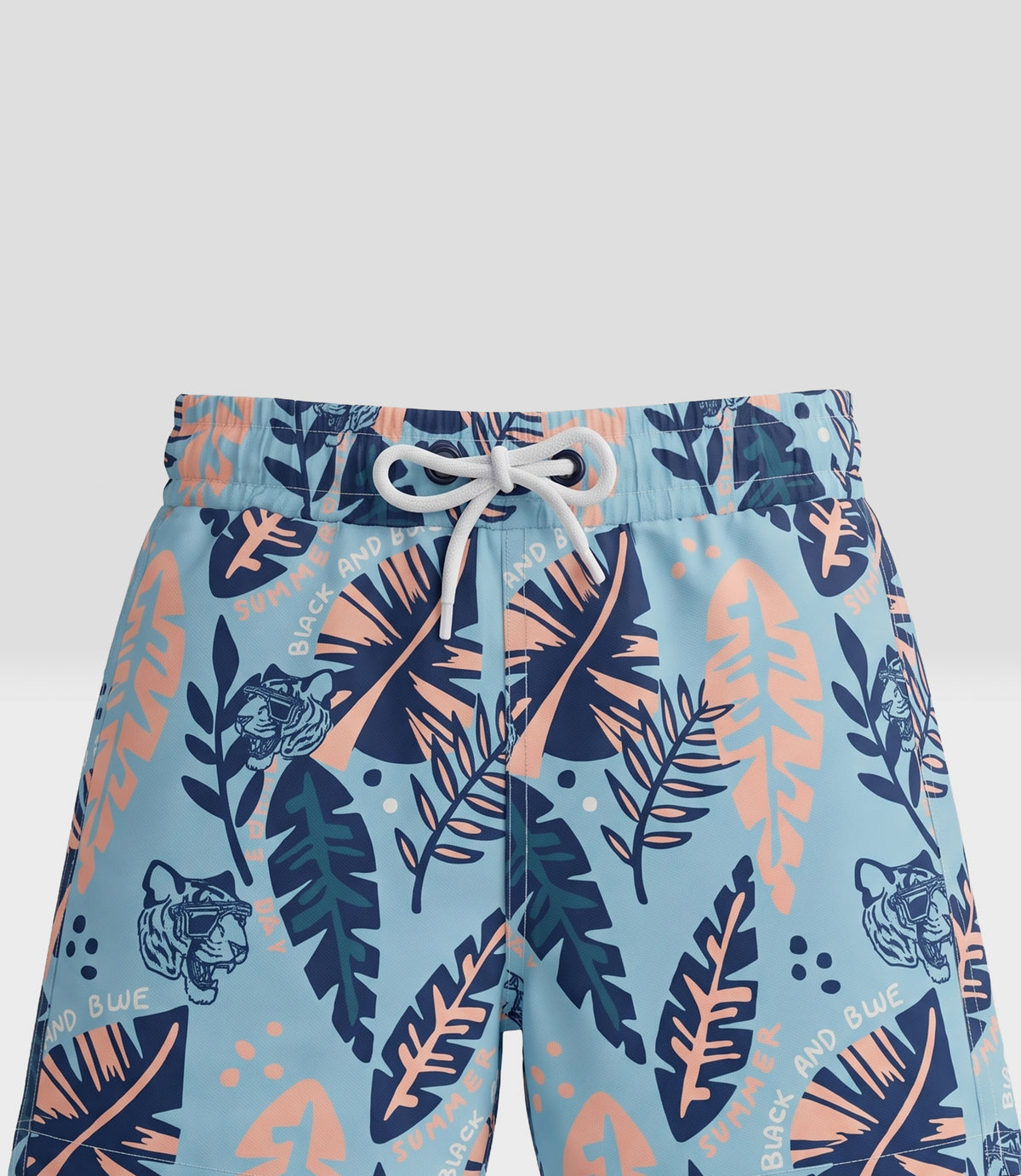 Traje de baño niño con hojas 2 años / Menta