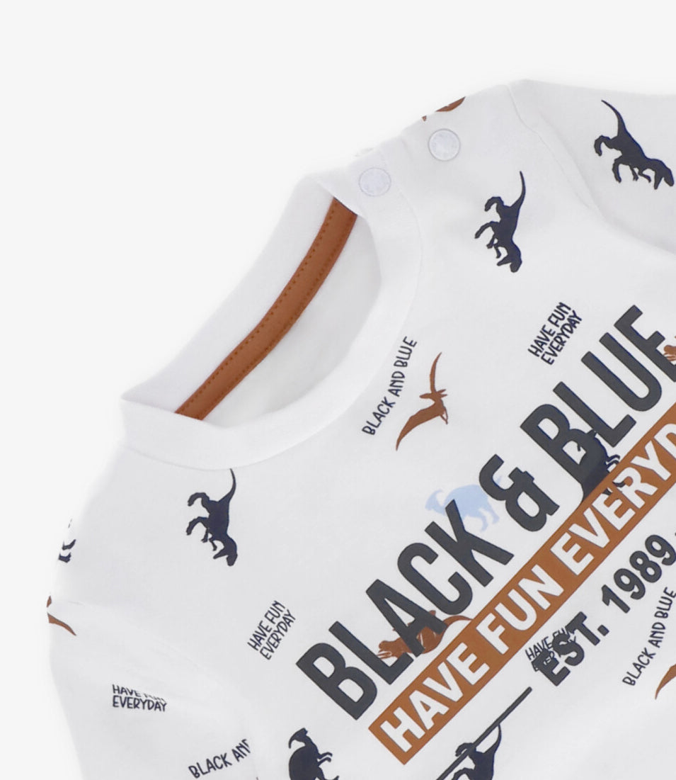 Polera bebé niño con diseño 3 meses / Blanco