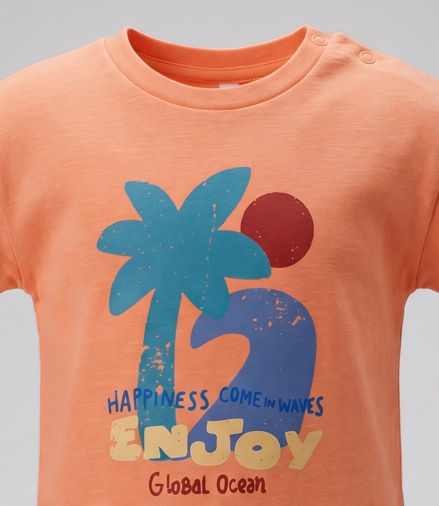 Polera bebé diseño 3 meses / Naranjo