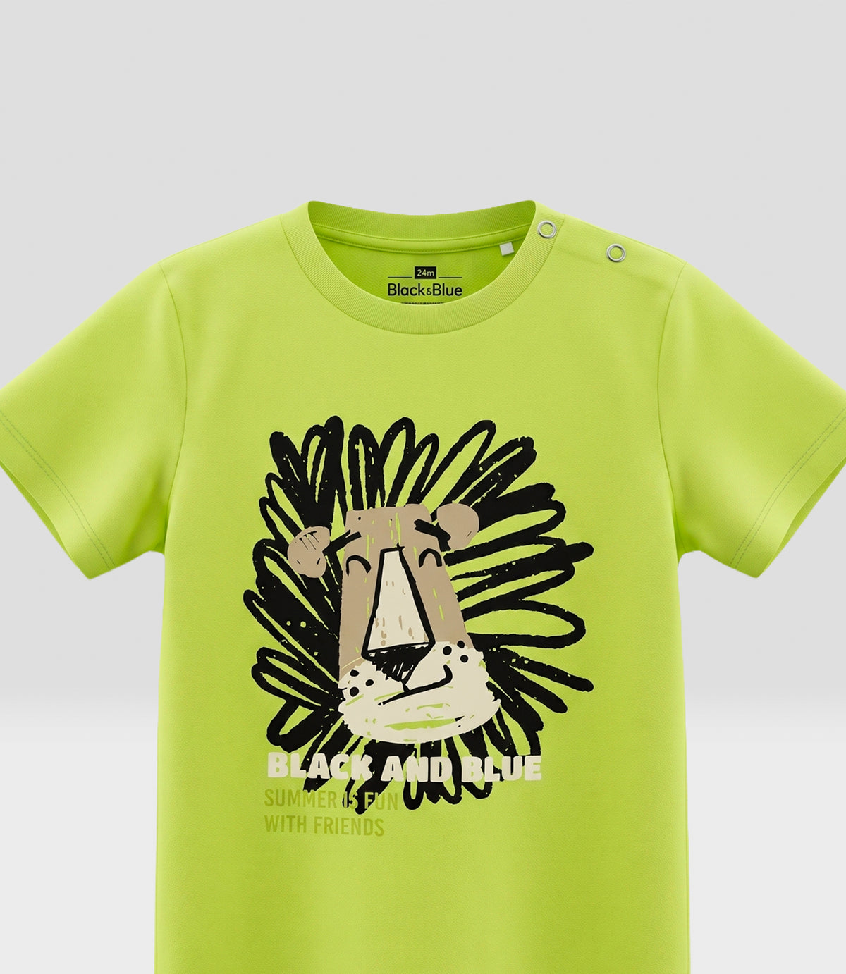 Polera bebé niño león 3 meses / Verde