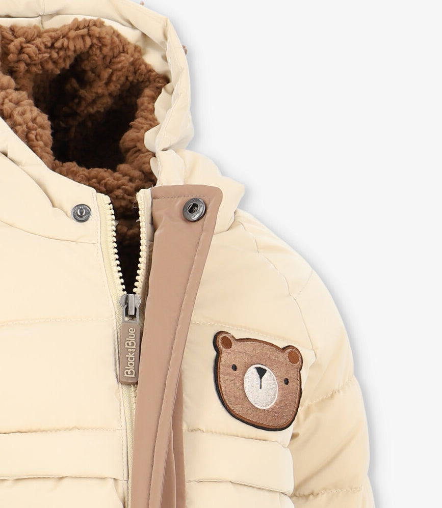 Parka bebé niño repelente al agua 3 meses / Beige