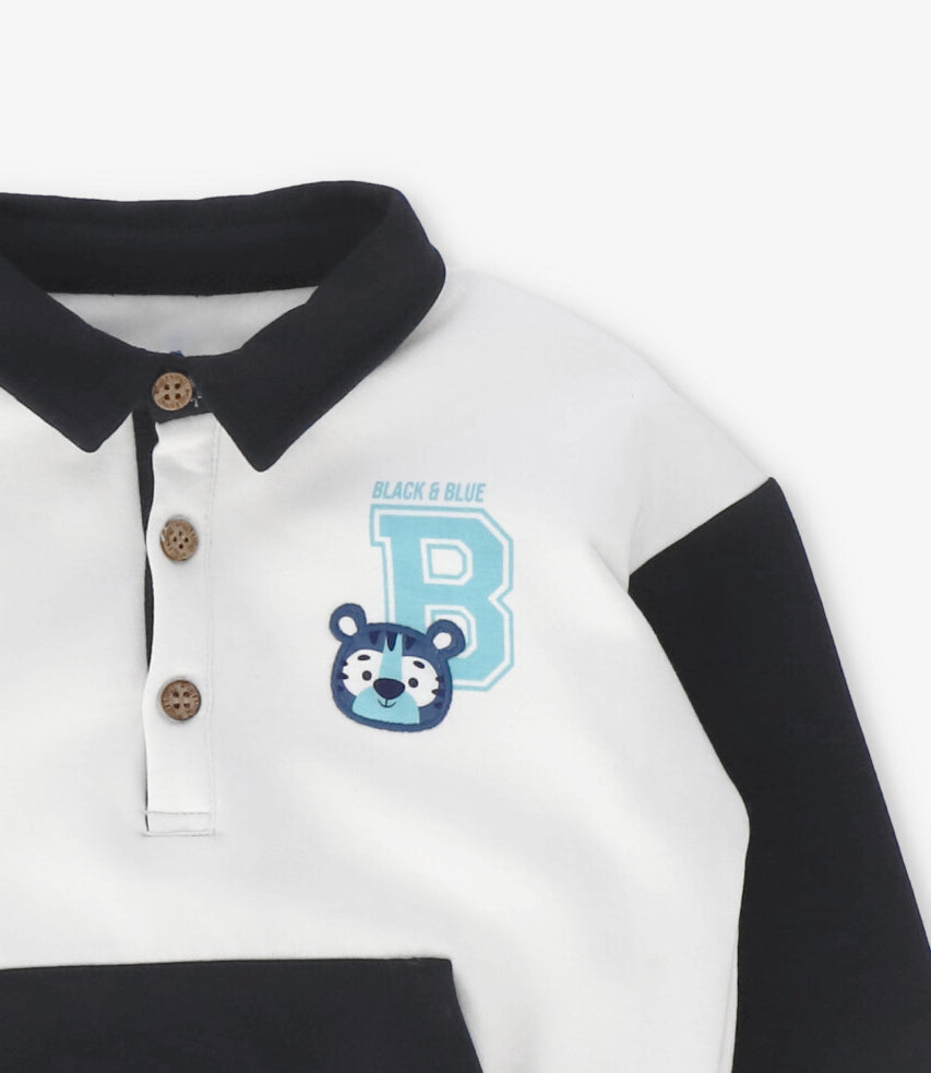 Polerón bebé niño con cuello