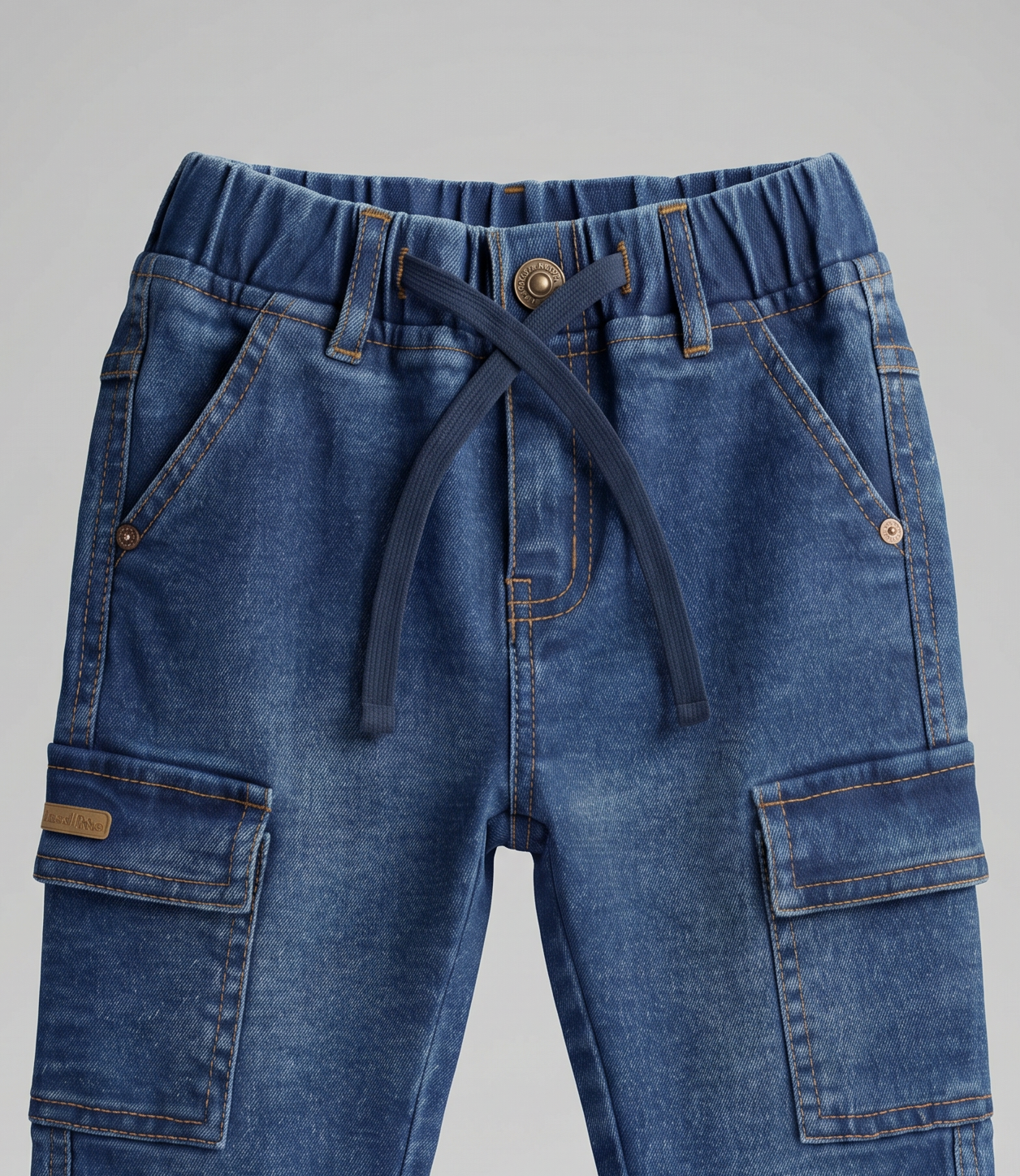 Jeans bebé cargo wide leg 3 meses / Azul Marino