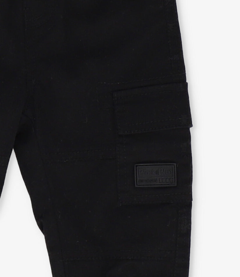 Pantalón bebé niño jogger 3 meses / Negro