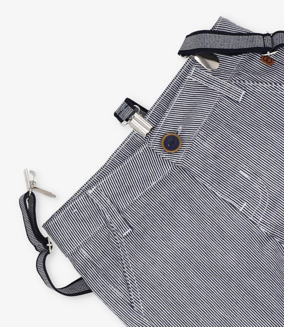 Bermuda bebé niño con suspensores 3 meses / Azul Marino