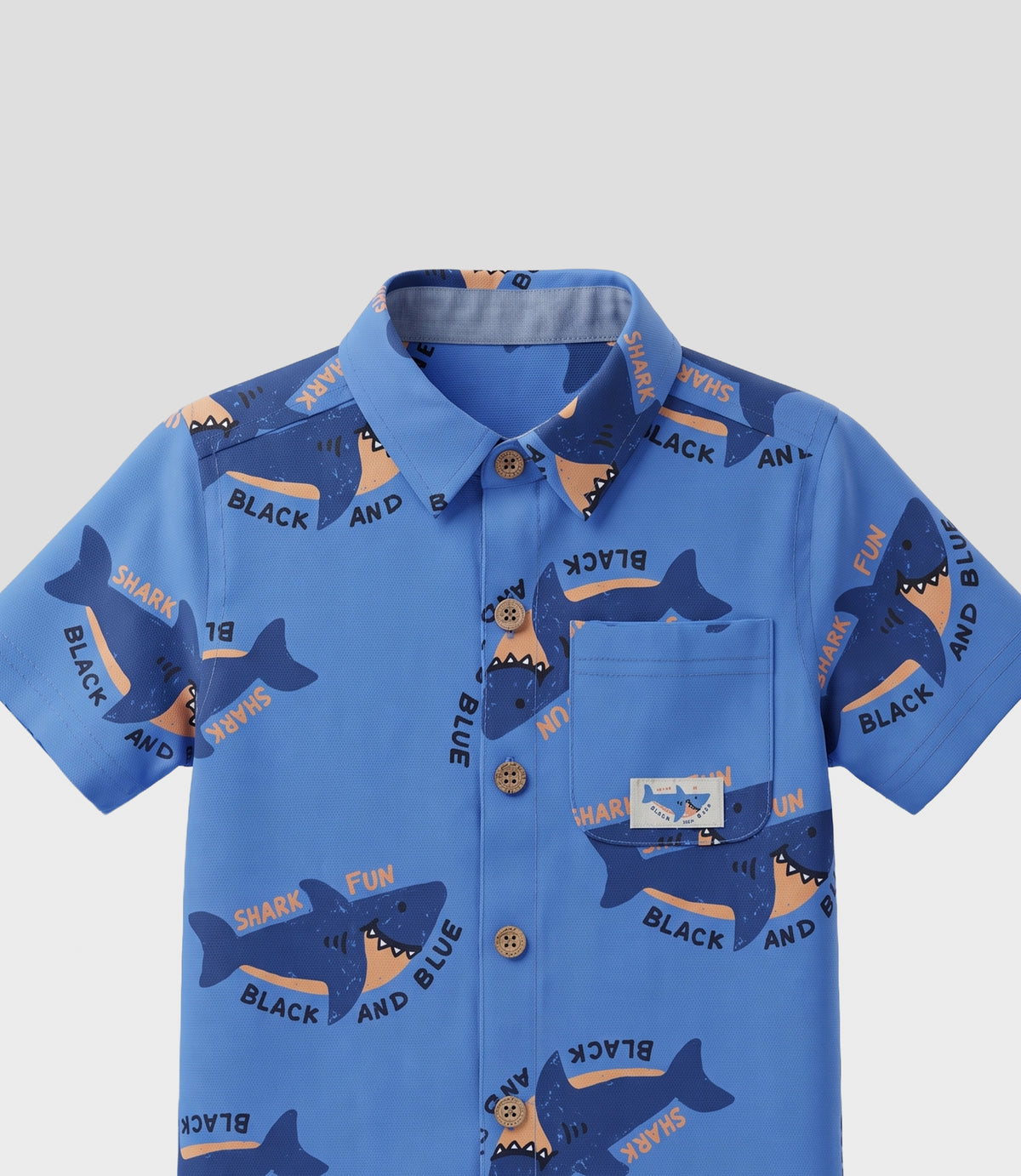 Camisa bebé niño con tiburones 3 meses / Azul
