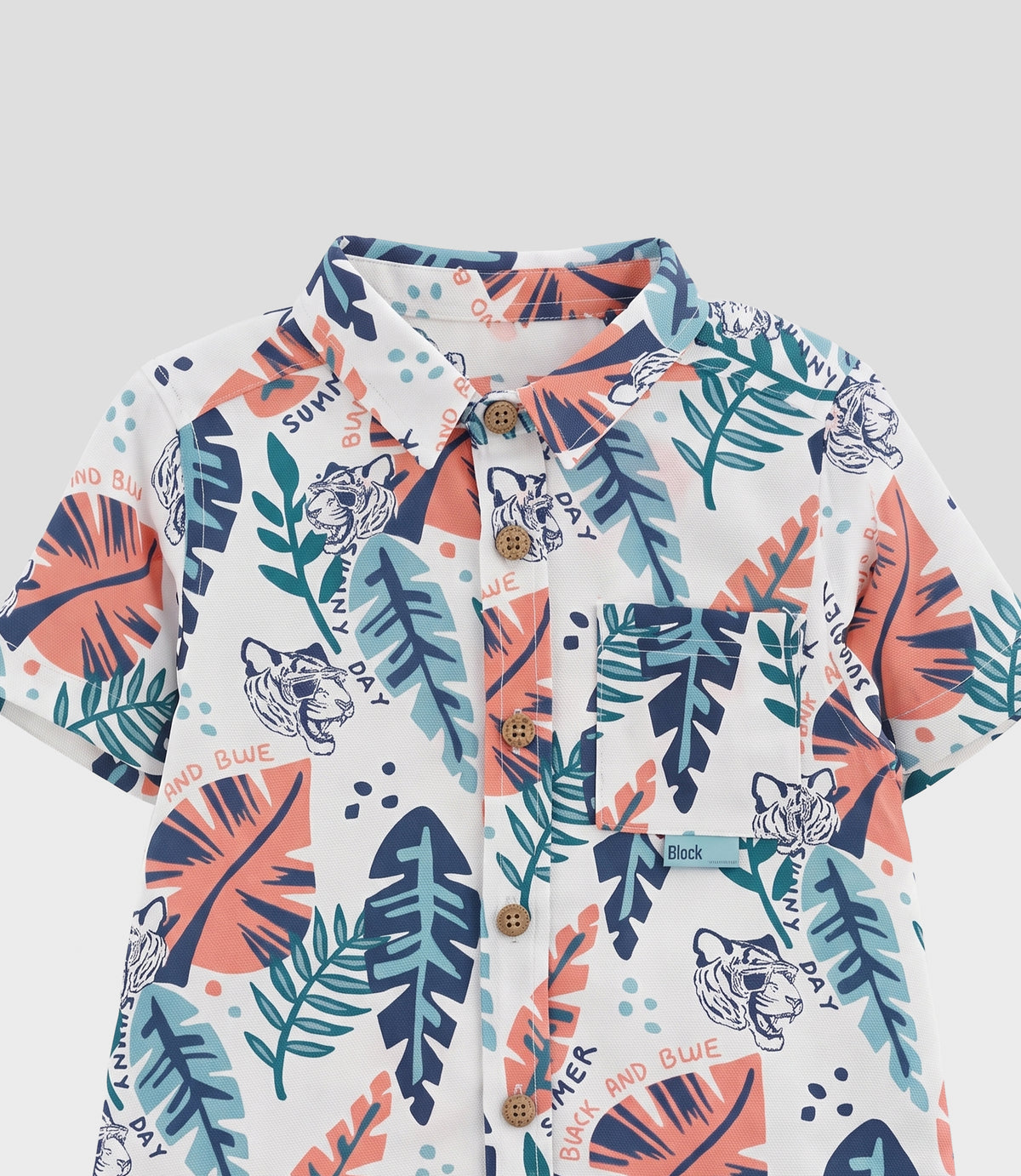 Camisa bebé niño con hojas 3 meses / Crudo