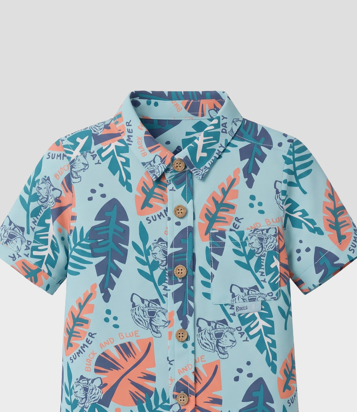 Camisa bebé niño con hojas 3 meses / Menta