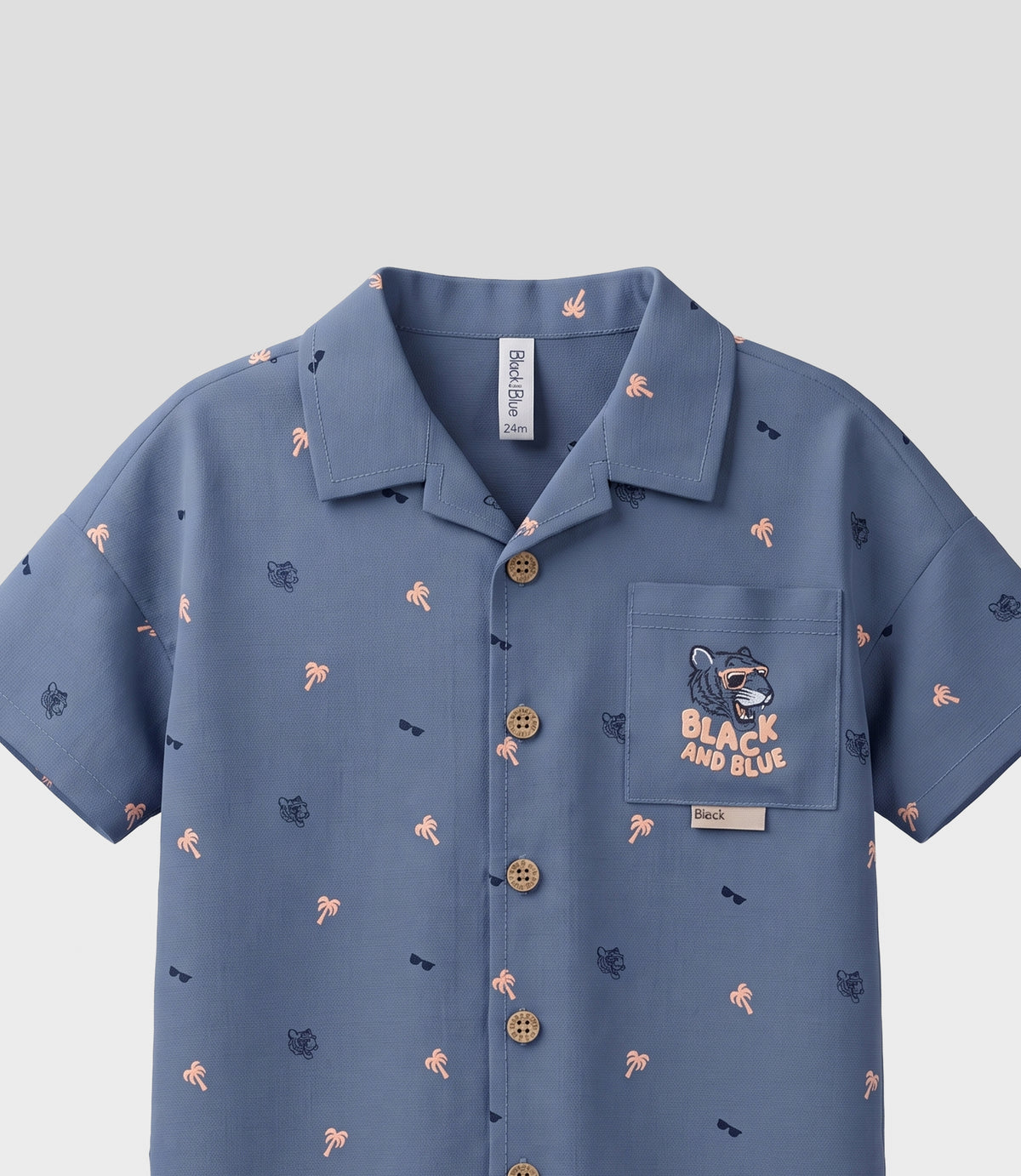 Camisa bebé niño con diseño 3 meses / Azul