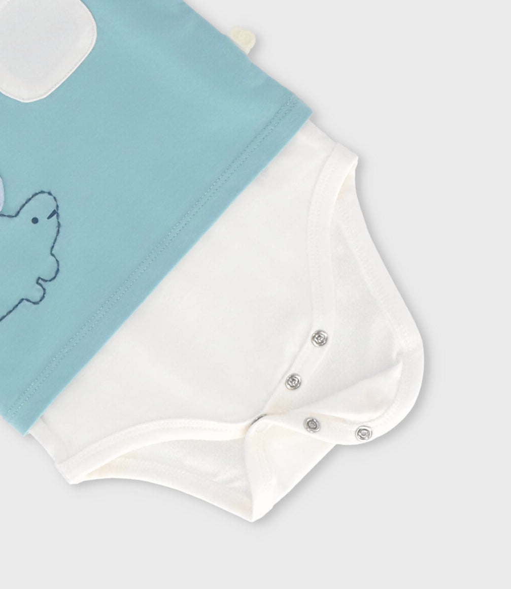 Body recién nacido con polera 0 meses / Menta