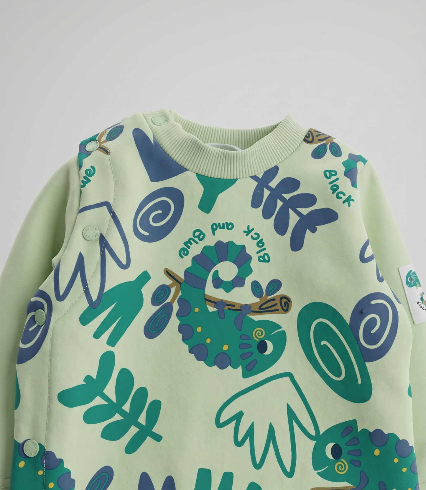 Conjunto recién nacido con camaleón 0 meses / Verde
