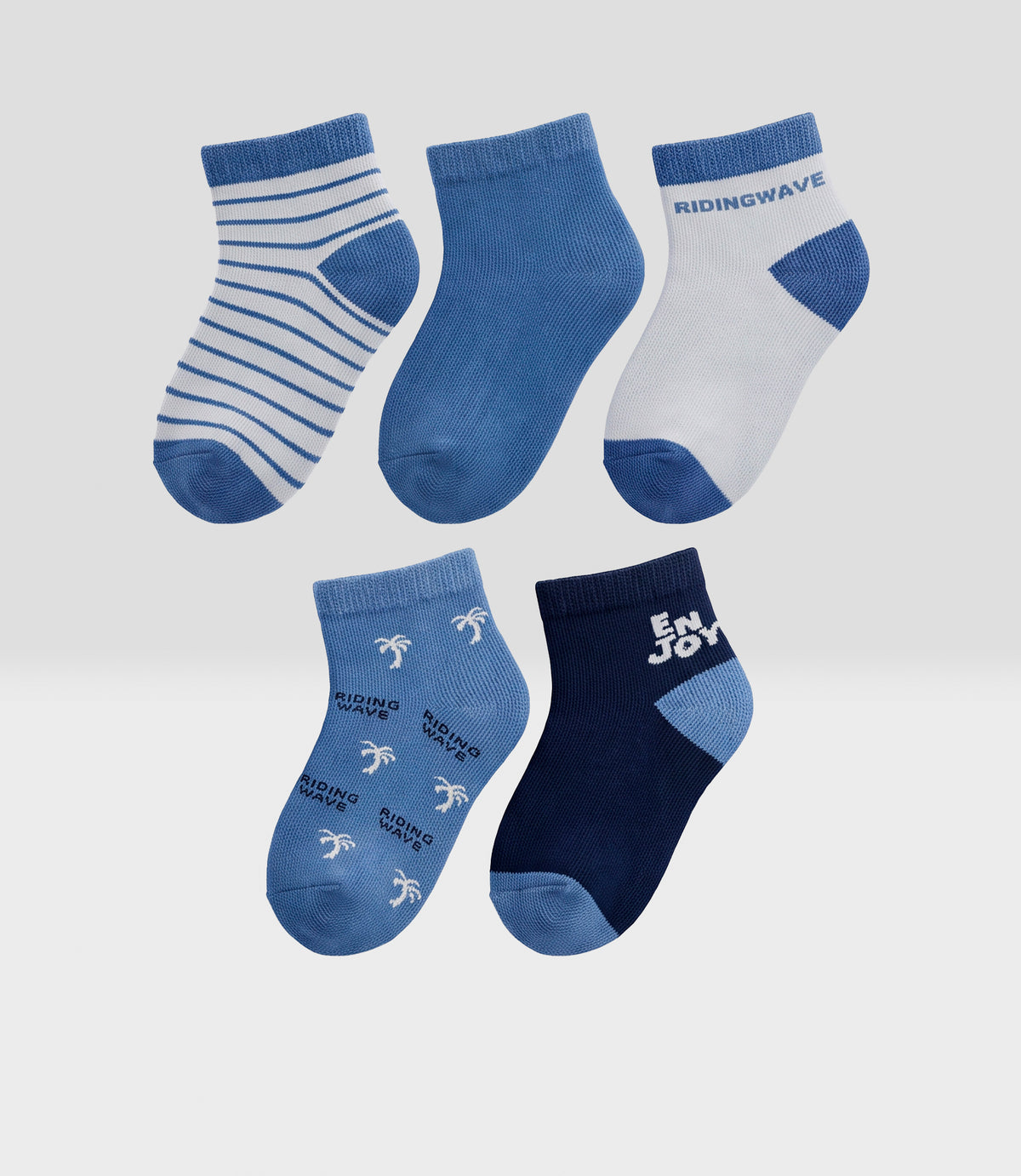 Pack calcetín niño 5 pares 0-1 años / Azul