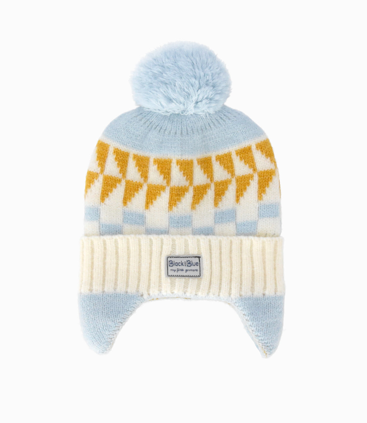 Gorro recién nacido con diseño 0-6 meses / Celeste