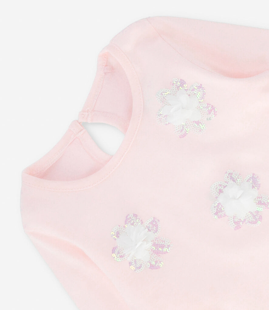 Polera niña con flores 2 años / Rosado