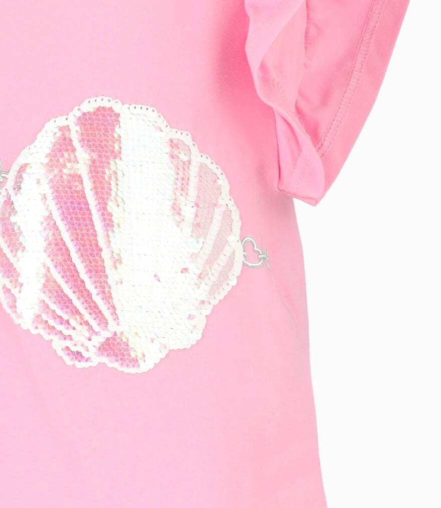 Polera niña con vuelos 2 años / Rosado