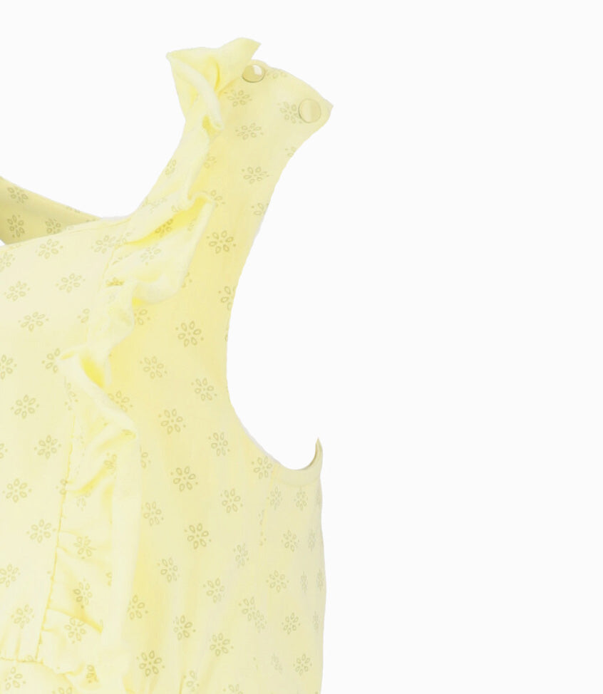 Vestido Niña Flores Bordadas 2 años / Amarillo