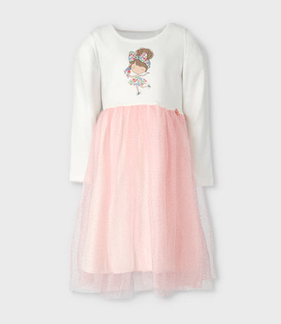 Vestido niña con tul 2 años / Rosado