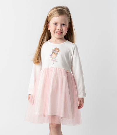 Vestido niña con tul 2 años / Rosado