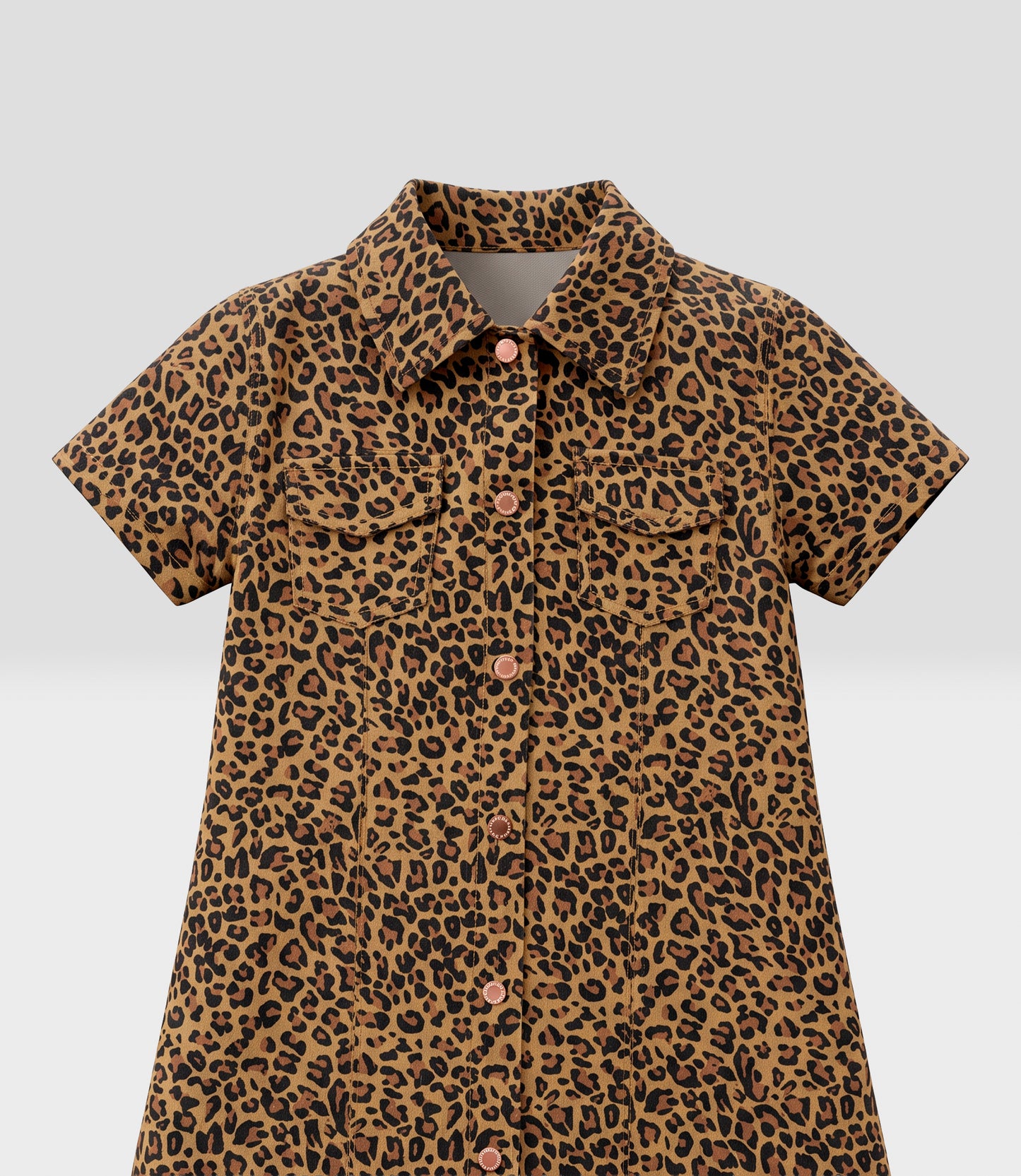 Vestido niña animal print 6 años / Café