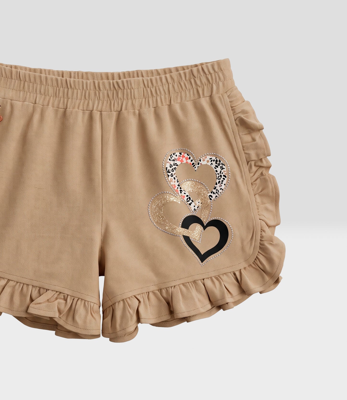 Short niña con vuelos 2 años / Camel