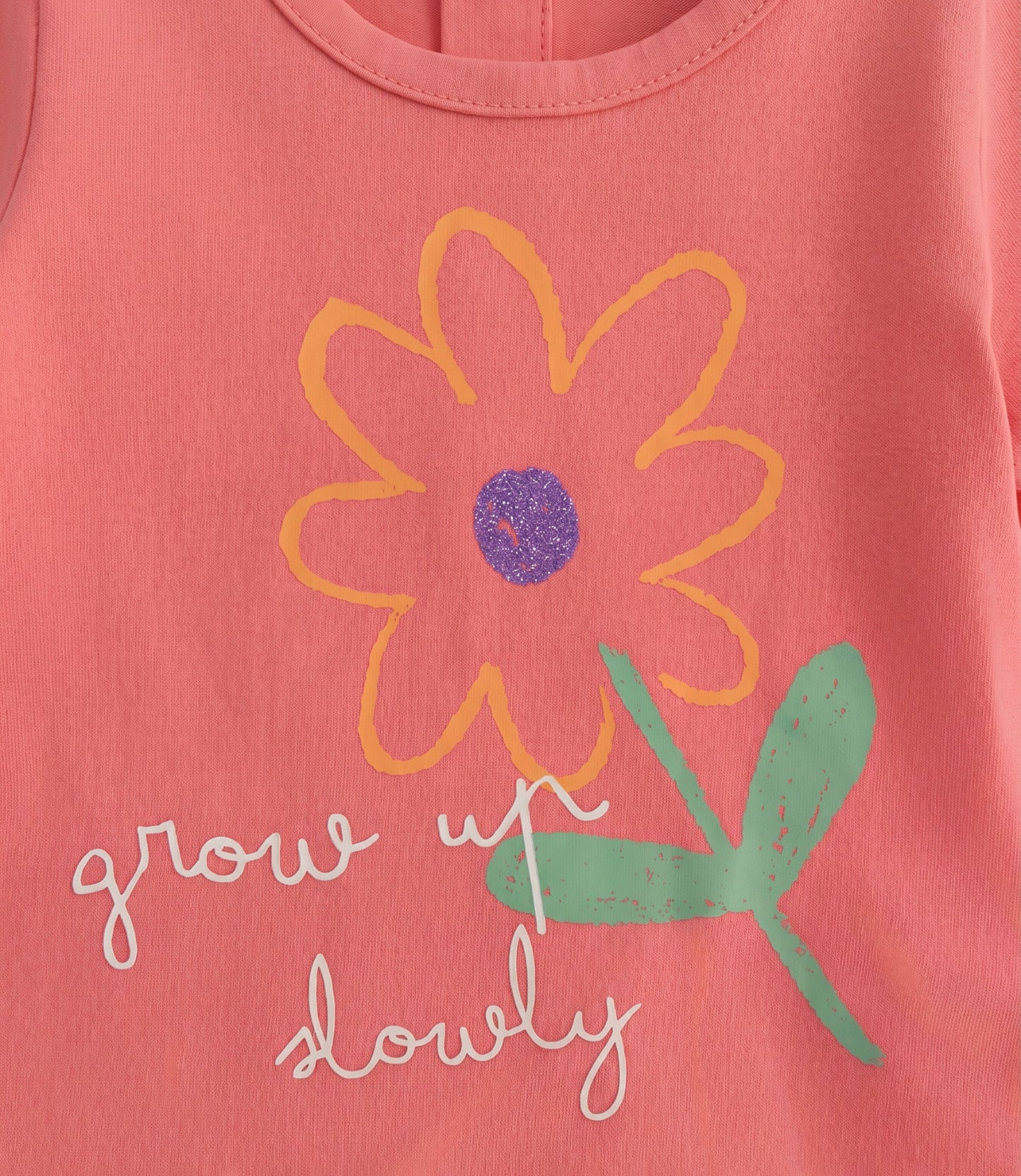 Polera bebé niña con flor 6 meses / Coral