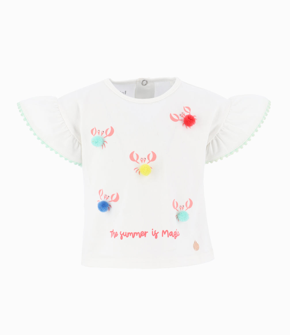 Polera Bebé Niña Con Vuelos Blanco 3 meses / Blanco