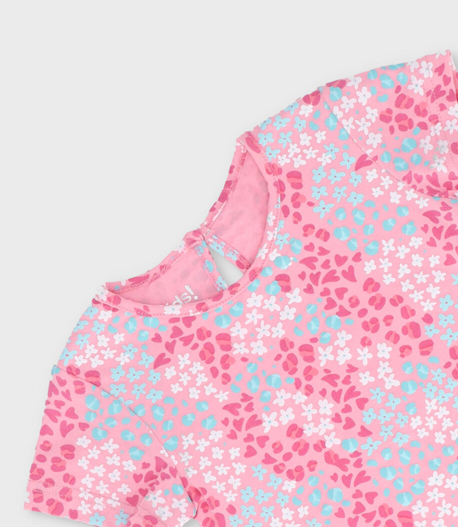 Polera bebé niña con print 6 meses / Rosado