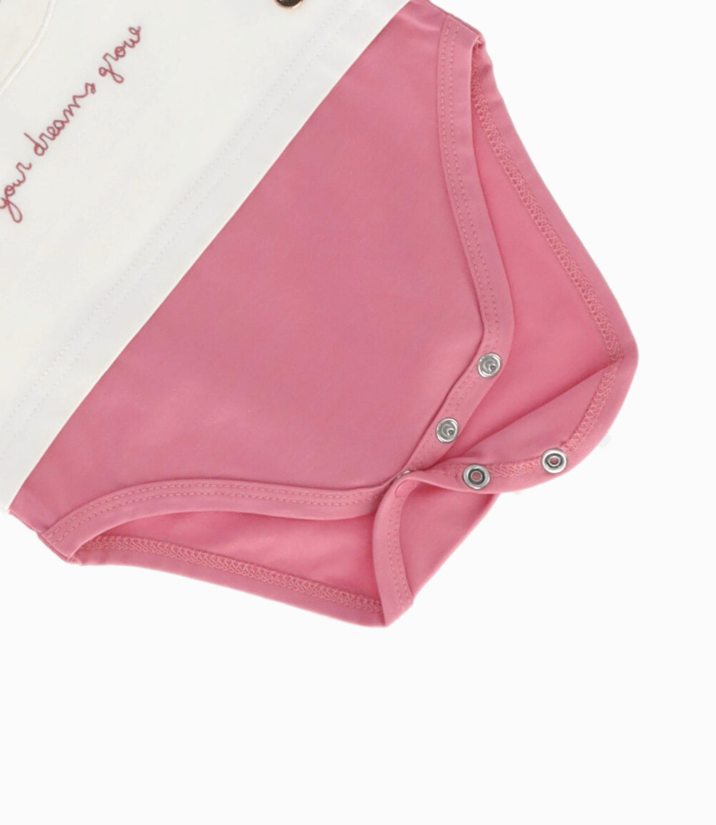 Body bebé niña con polera 6 meses / Blanco
