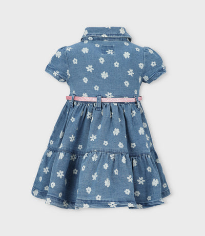 Vestido bebé niña denim 6 meses / Azul Marino