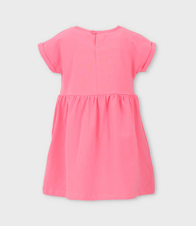 Vestido bebé niña con leopardo 6 meses / Fucsia