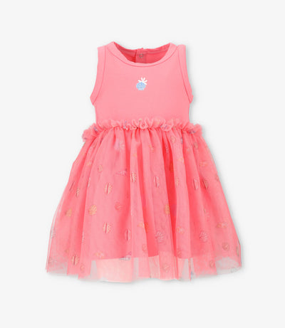 Vestido bebé niña con tul 6 meses / Coral