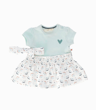 Vestido recien nacida con estampado 0 meses / Menta
