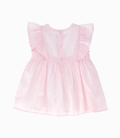 Vestido recién nacida con vuelos