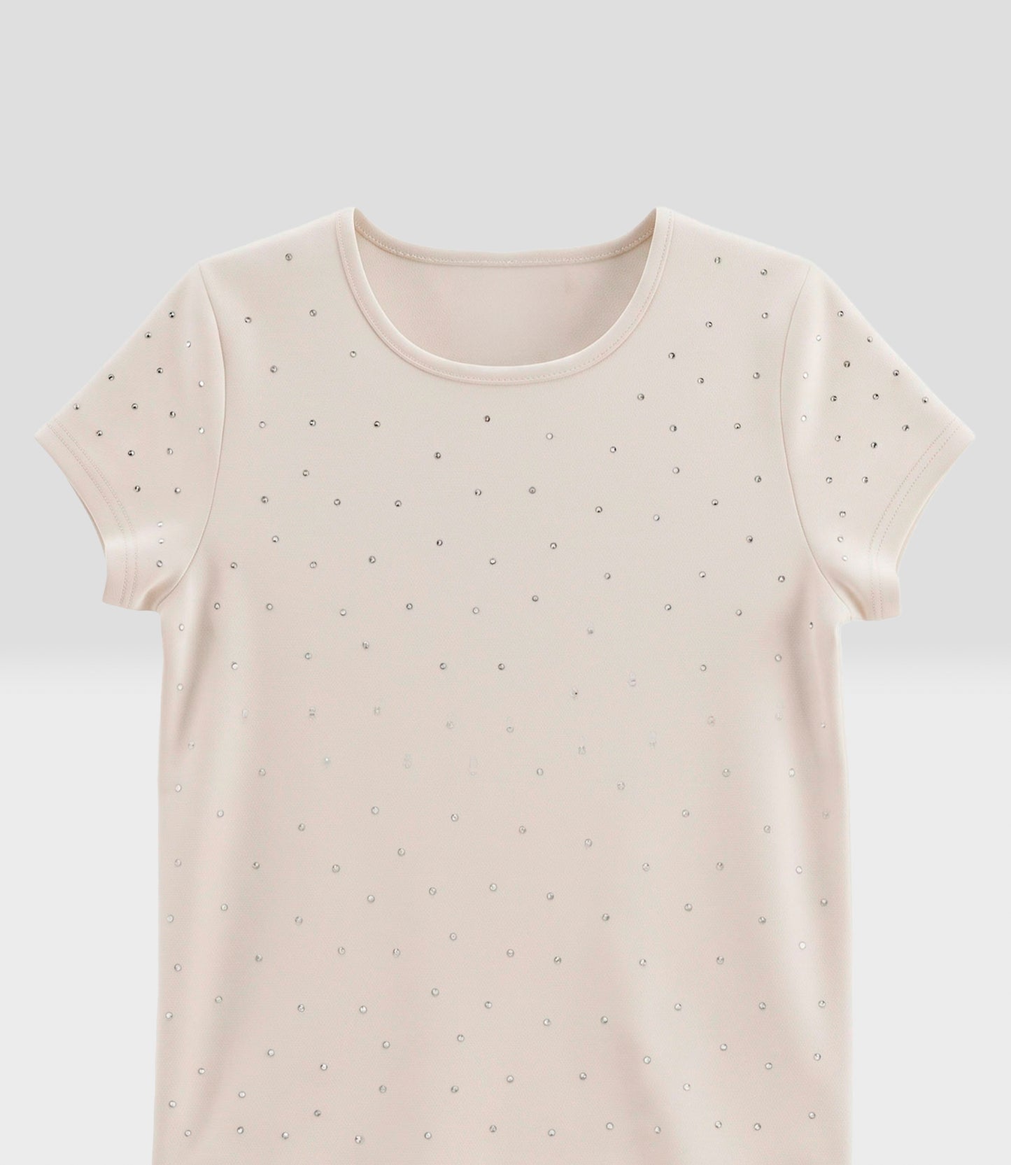 Polera niña crop con brillos 2 años / Crudo