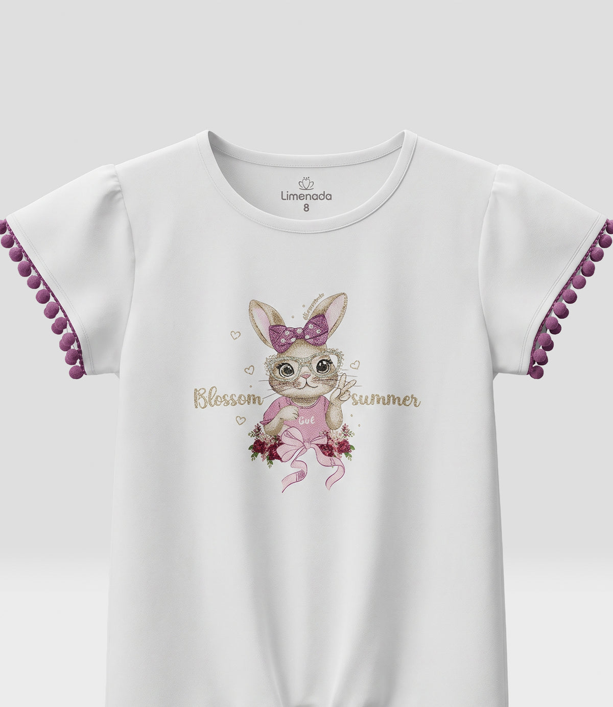 Polera niña con nudo 2 años / Crudo