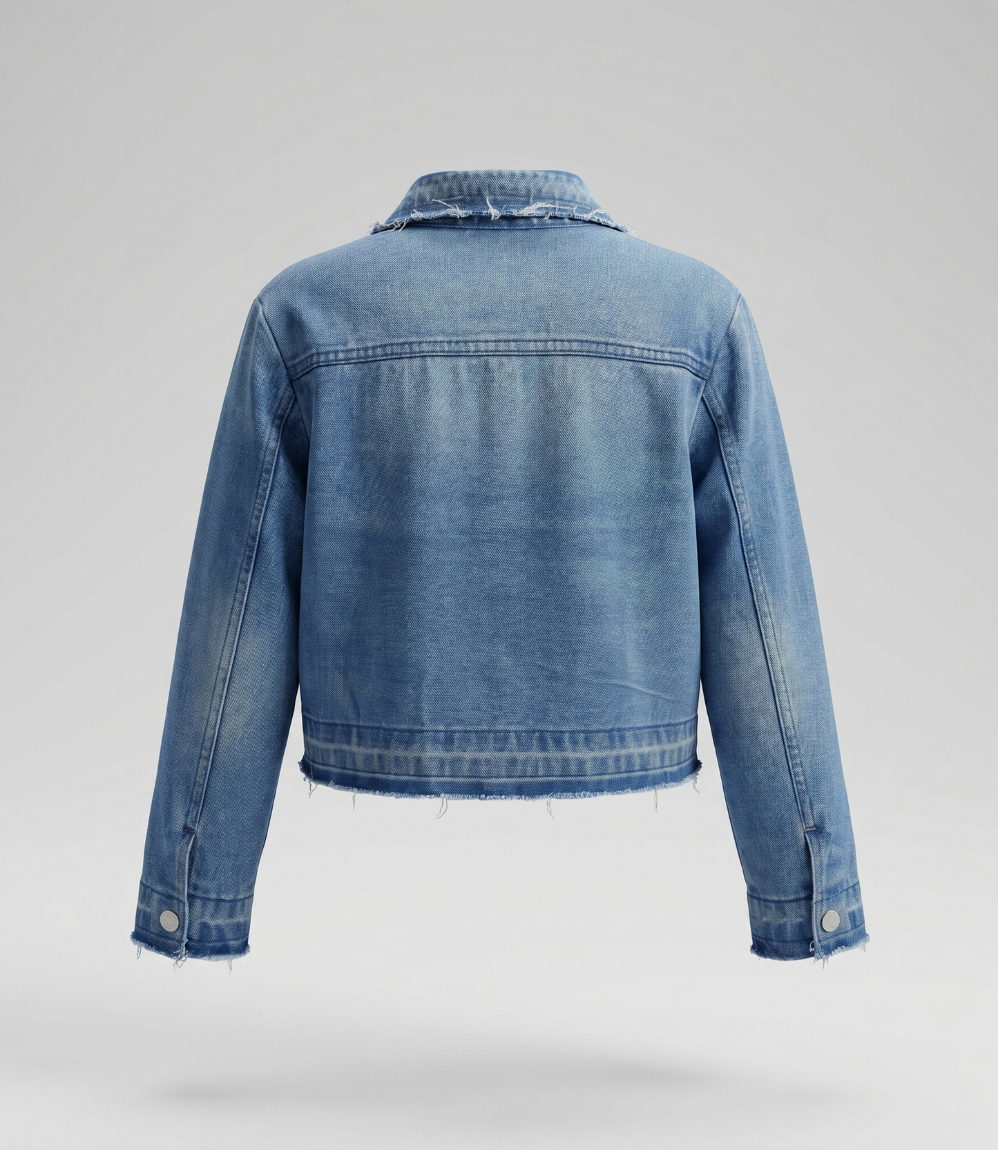 Chaqueta niña boho de denim 2 años / Celeste