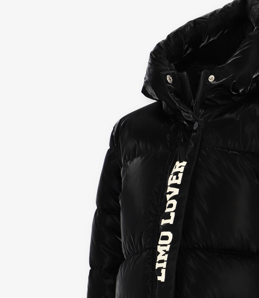 Parka niña engomada 2 años / Negro