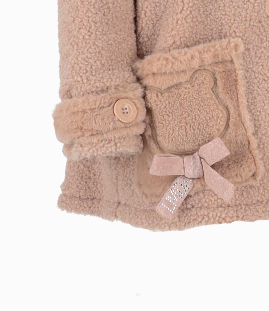 Abrigo Niña De Sherpa 2 años / Beige