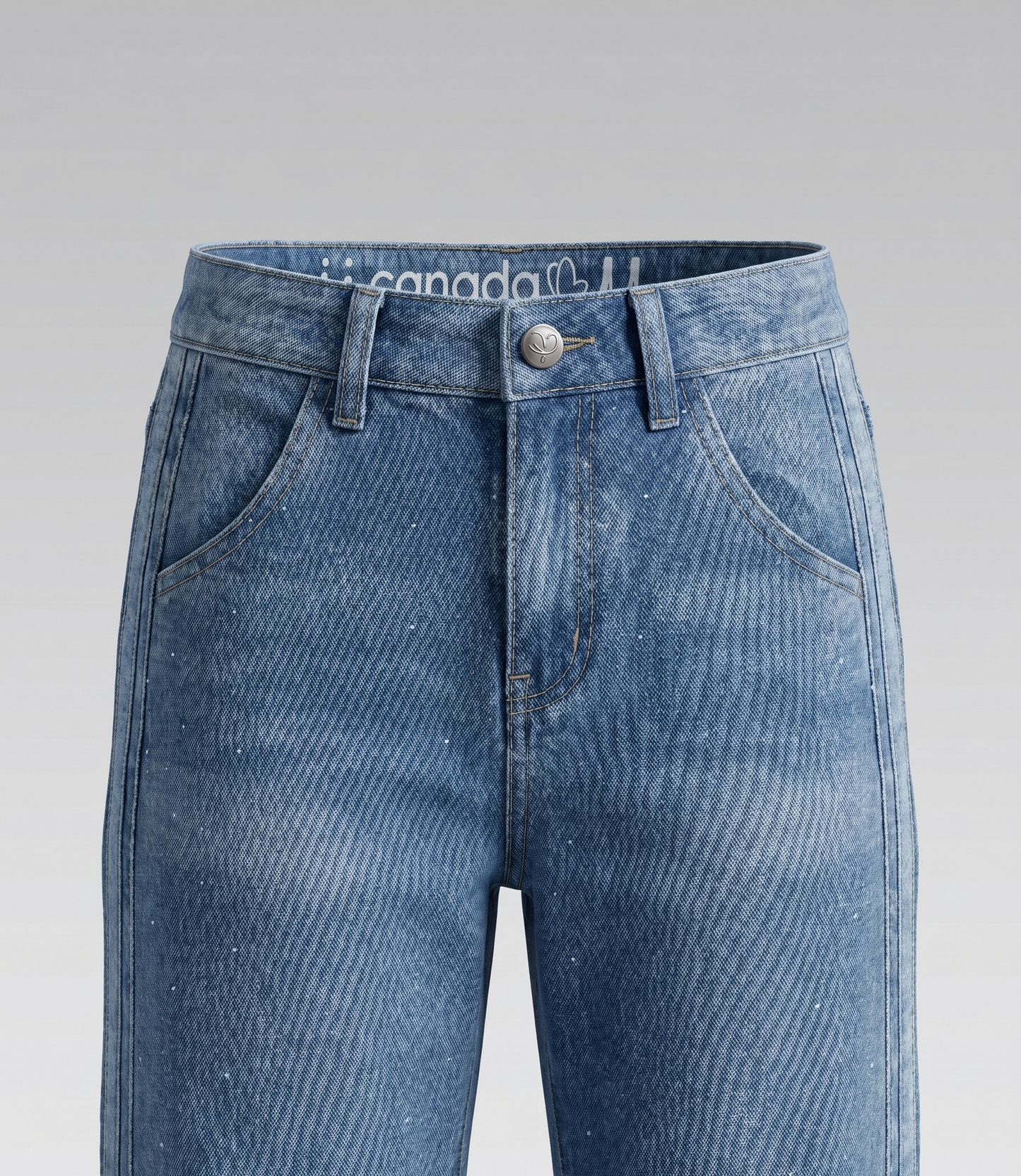 Jeans niña con brillos 2 años / Celeste