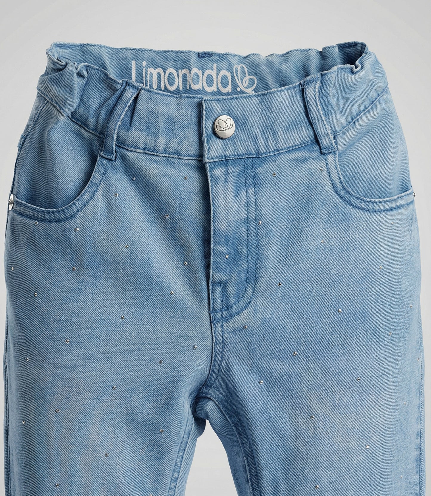 Jeans niña acampanados 2 años / Celeste