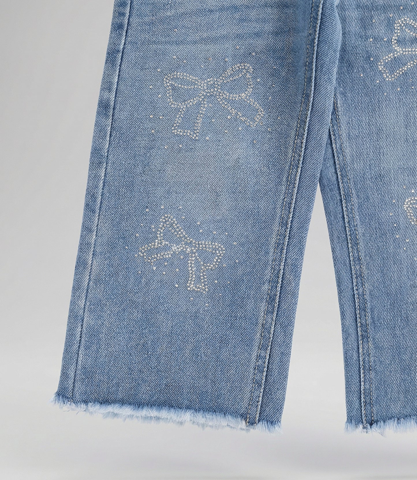 Jeans niña con lazos 2 años / Azul Marino