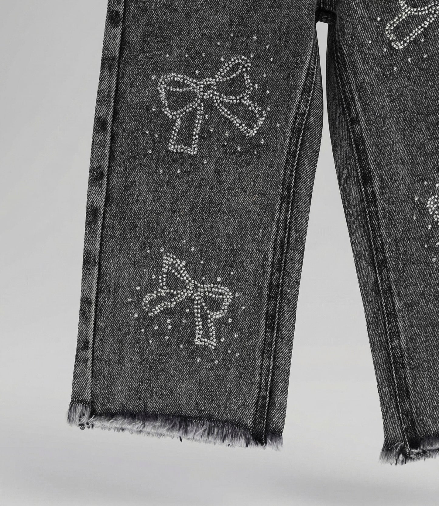 Jeans niña con lazos 2 años / Negro