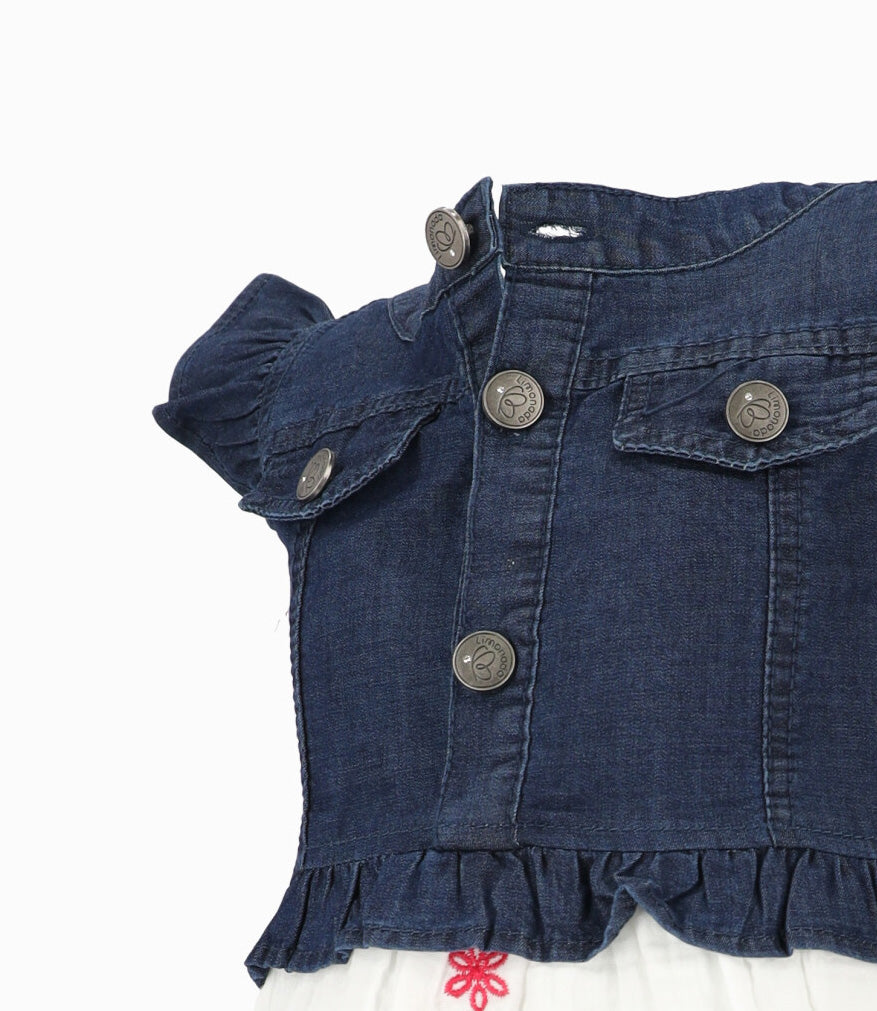 Vestido Niña Con Vuelos 2 años / Azul Marino