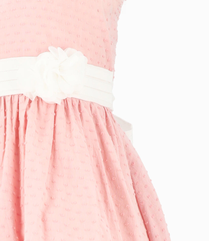Vestido niña con lazo 2 años / Rosado